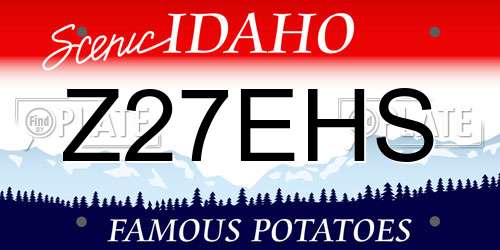 Z27EHS Idaho License Plate