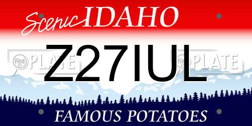 Z27IUL Idaho License Plate