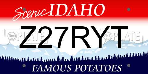 Z27RYT Idaho License Plate