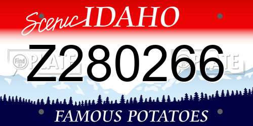 Z280266 Idaho License Plate