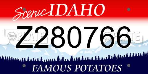 Z280766 Idaho License Plate