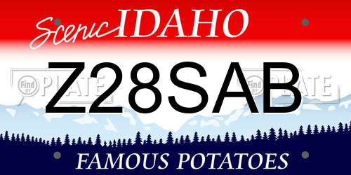 Z28SAB Idaho License Plate