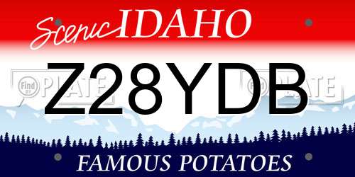 Z28YDB Idaho License Plate