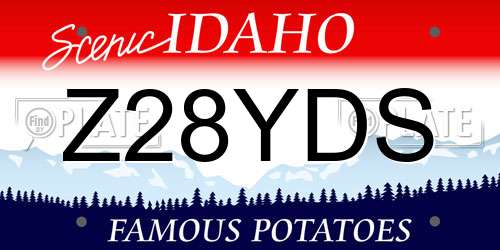 Z28YDS Idaho License Plate