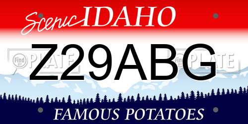 Z29ABG Idaho License Plate