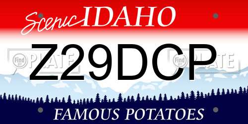 Z29DCP Idaho License Plate