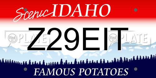 Z29EIT Idaho License Plate
