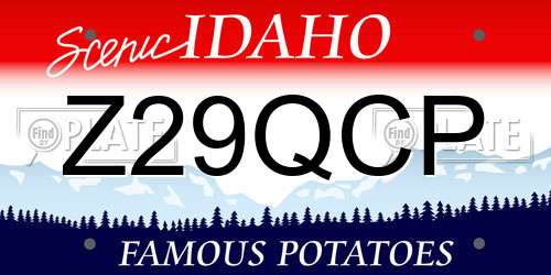 Z29QCP Idaho License Plate