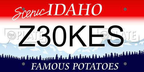 Z30KES Idaho License Plate