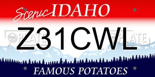 Z31CWL Idaho License Plate