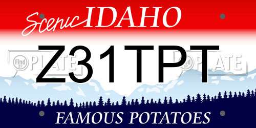 Z31TPT Idaho License Plate