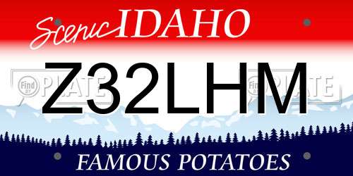 Z32LHM Idaho License Plate