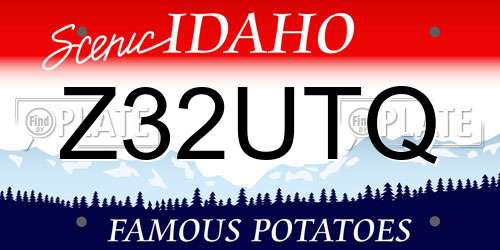 Z32UTQ Idaho License Plate