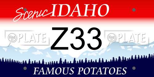 Z33 Idaho License Plate