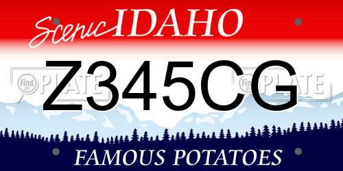 Z345CG Idaho License Plate