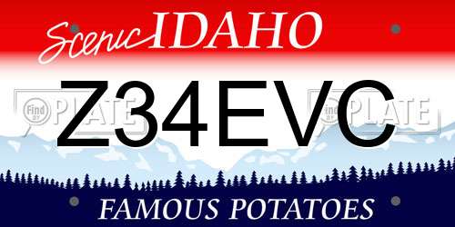 Z34EVC Idaho License Plate