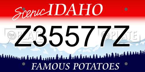 Z35577Z Idaho License Plate