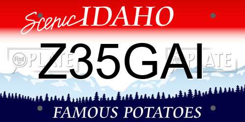 Z35GAI Idaho License Plate