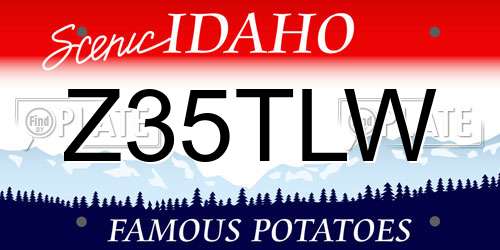 Z35TLW Idaho License Plate