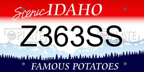 Z363SS Idaho License Plate