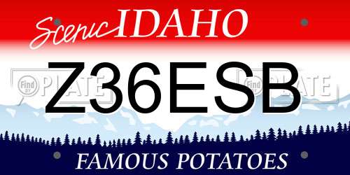 Z36ESB Idaho License Plate
