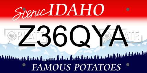 Z36QYA Idaho License Plate