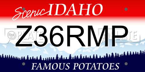 Z36RMP Idaho License Plate