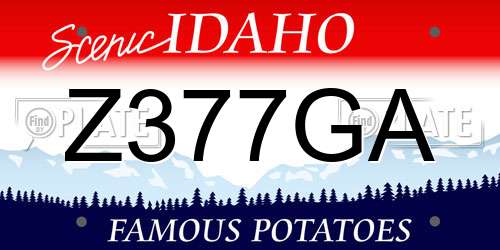 Z377GA Idaho License Plate