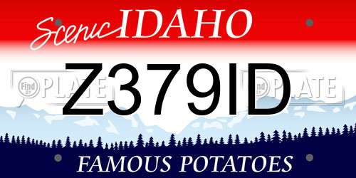 Z379ID Idaho License Plate