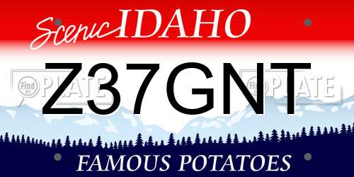 Z37GNT Idaho License Plate