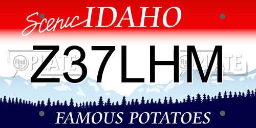 Z37LHM Idaho License Plate