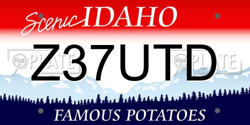 Z37UTD Idaho License Plate