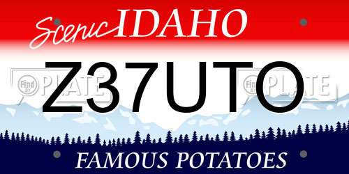 Z37UTO Idaho License Plate
