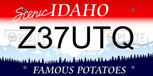 Z37UTQ Idaho License Plate