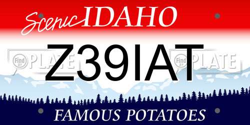 Z39IAT Idaho License Plate
