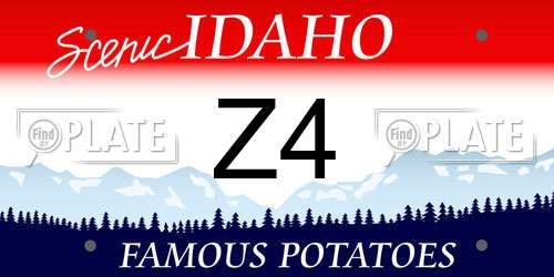 Z4 Idaho License Plate