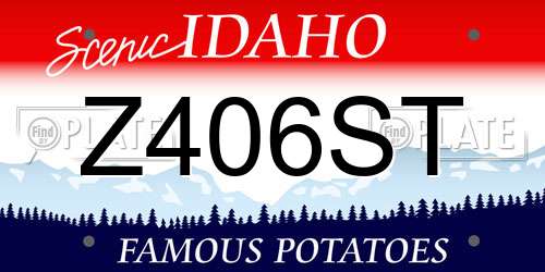 Z406ST Idaho License Plate