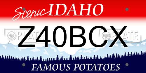Z40BCX Idaho License Plate