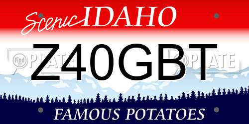 Z40GBT Idaho License Plate