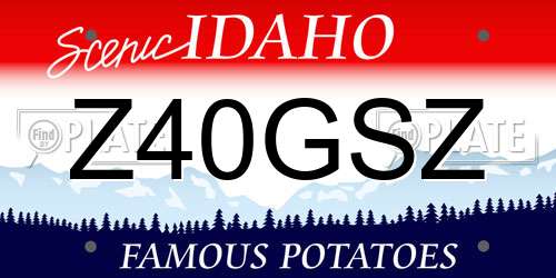 Z40GSZ Idaho License Plate
