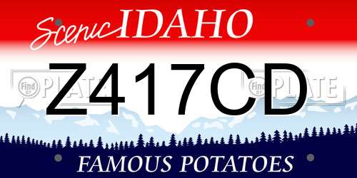 Z417CD Idaho License Plate