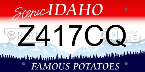 Z417CQ Idaho License Plate