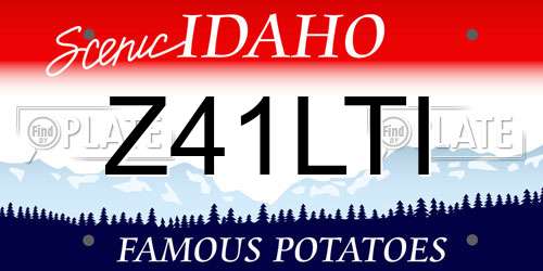 Z41LTI Idaho License Plate