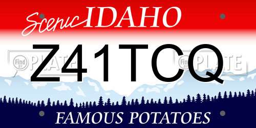 Z41TCQ Idaho License Plate