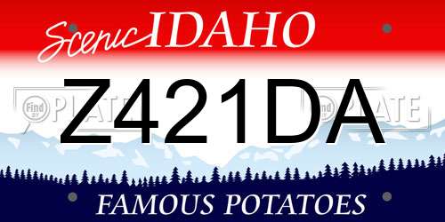 Z421DA Idaho License Plate