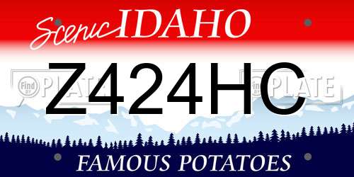 Z424HC Idaho License Plate