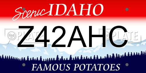 Z42AHC Idaho License Plate