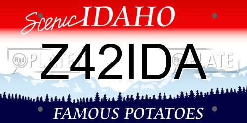 Z42IDA Idaho License Plate