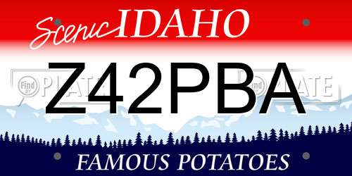 Z42PBA Idaho License Plate