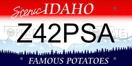 Z42PSA Idaho License Plate